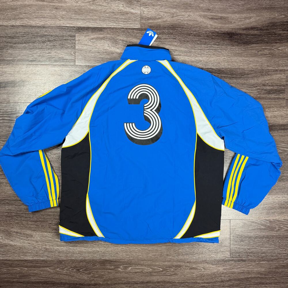Adidas Teamgeist Moto GFX Track Top Jacket Men's Size L Blue Black KG5079 New View 2